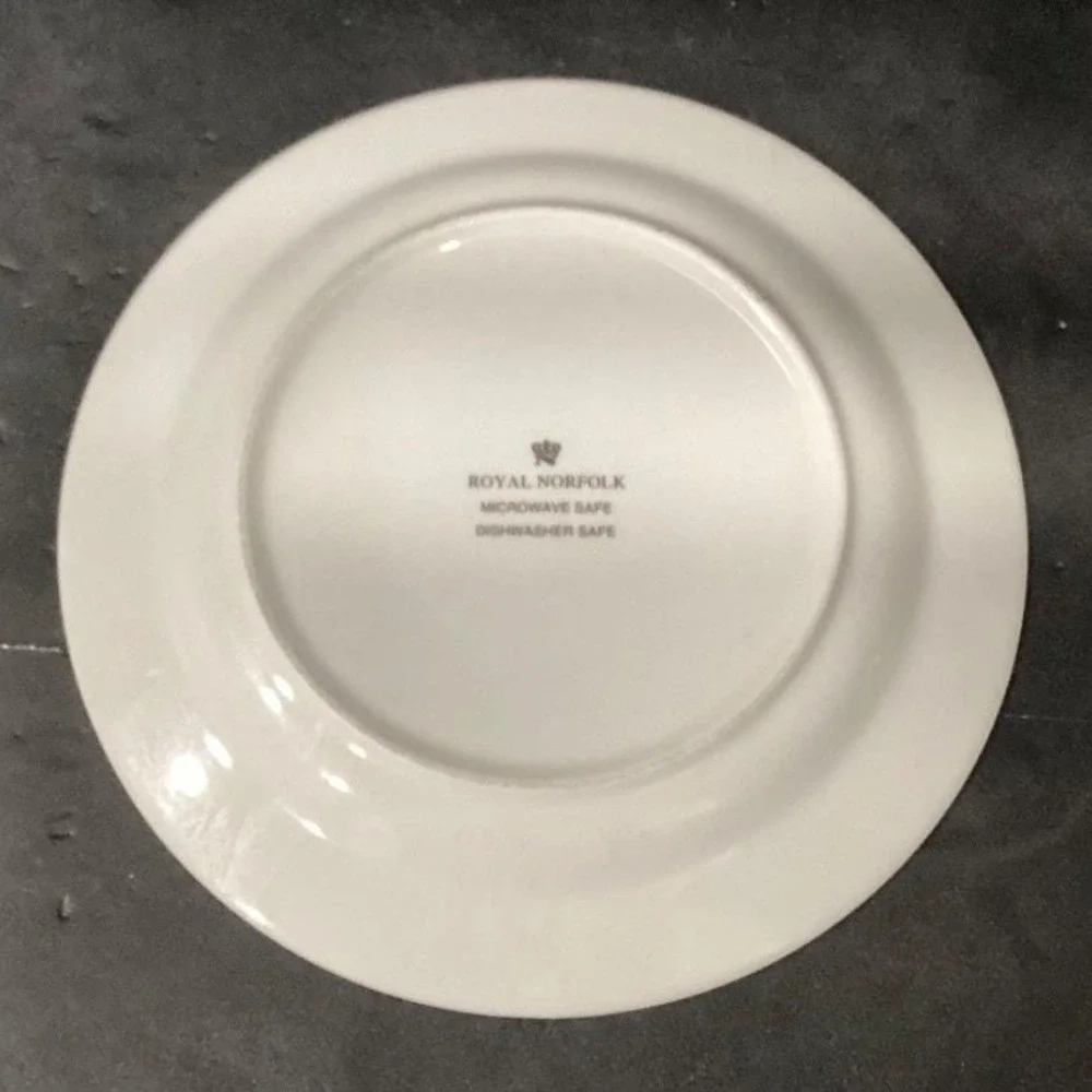 Royal Norfolk Fruit & Wine Theme Salad‎ Plates, Set of 4, Christine Coleman Art